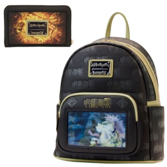 Loungefly Jujutsu Kaisen Mini Backpack and Wallet